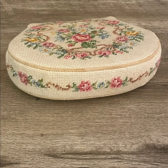 Vintage Floral Needlepoint Purse - Picture 8 of 12